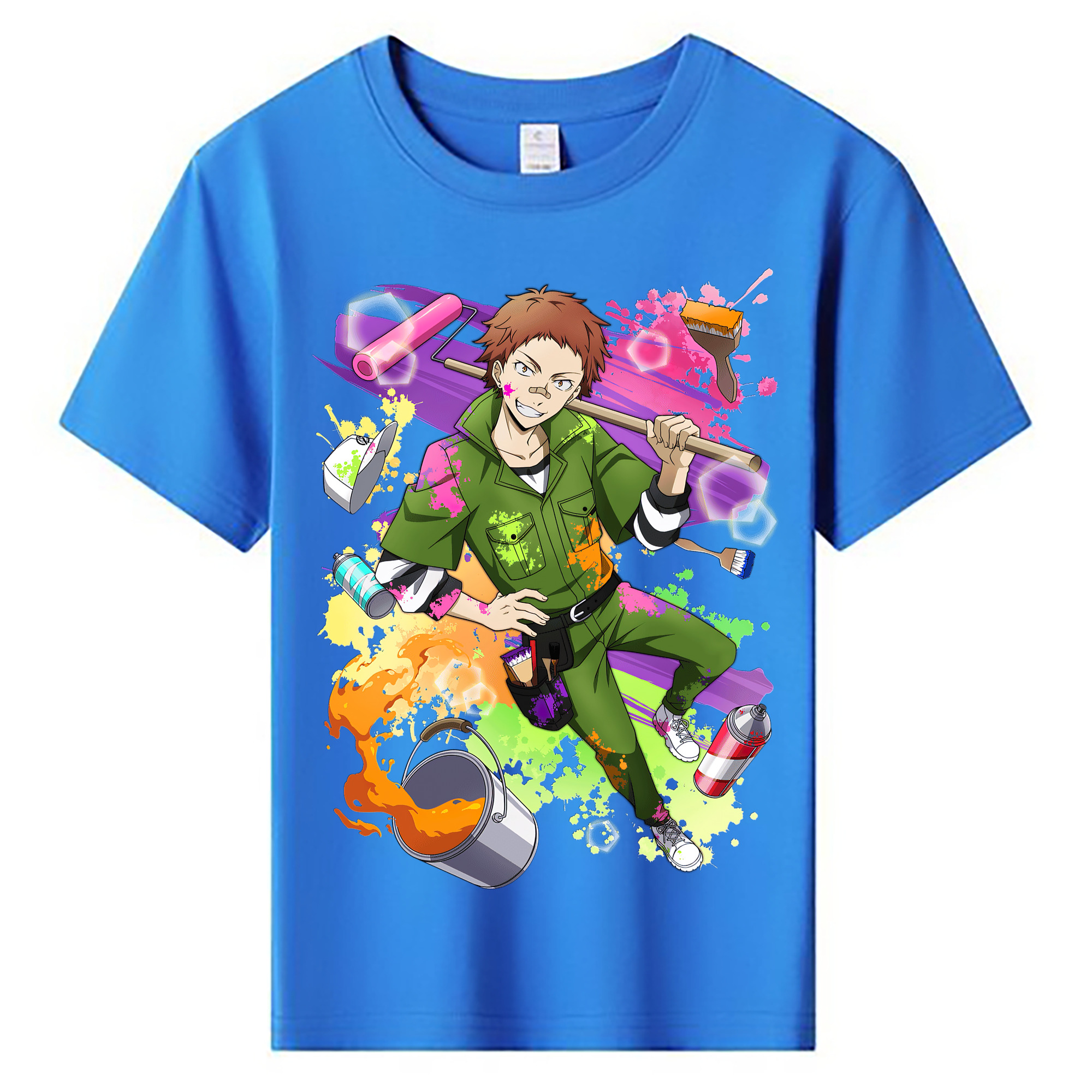 （画像用） 文豪ストレイドッグス Bungo Stray Dogs 綿100％キッズTシャツ（フロントプリント）